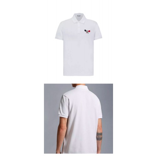 [몽클레어] 8A00009 89A16 002 테니스 로고패치 폴로 티셔츠 화이트 남성 티셔츠 / TTA,MONCLER